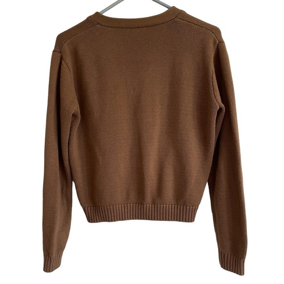 Brandy Melville John Galt Brown Button Front Cardigan, One Size - Picture 8 of 9